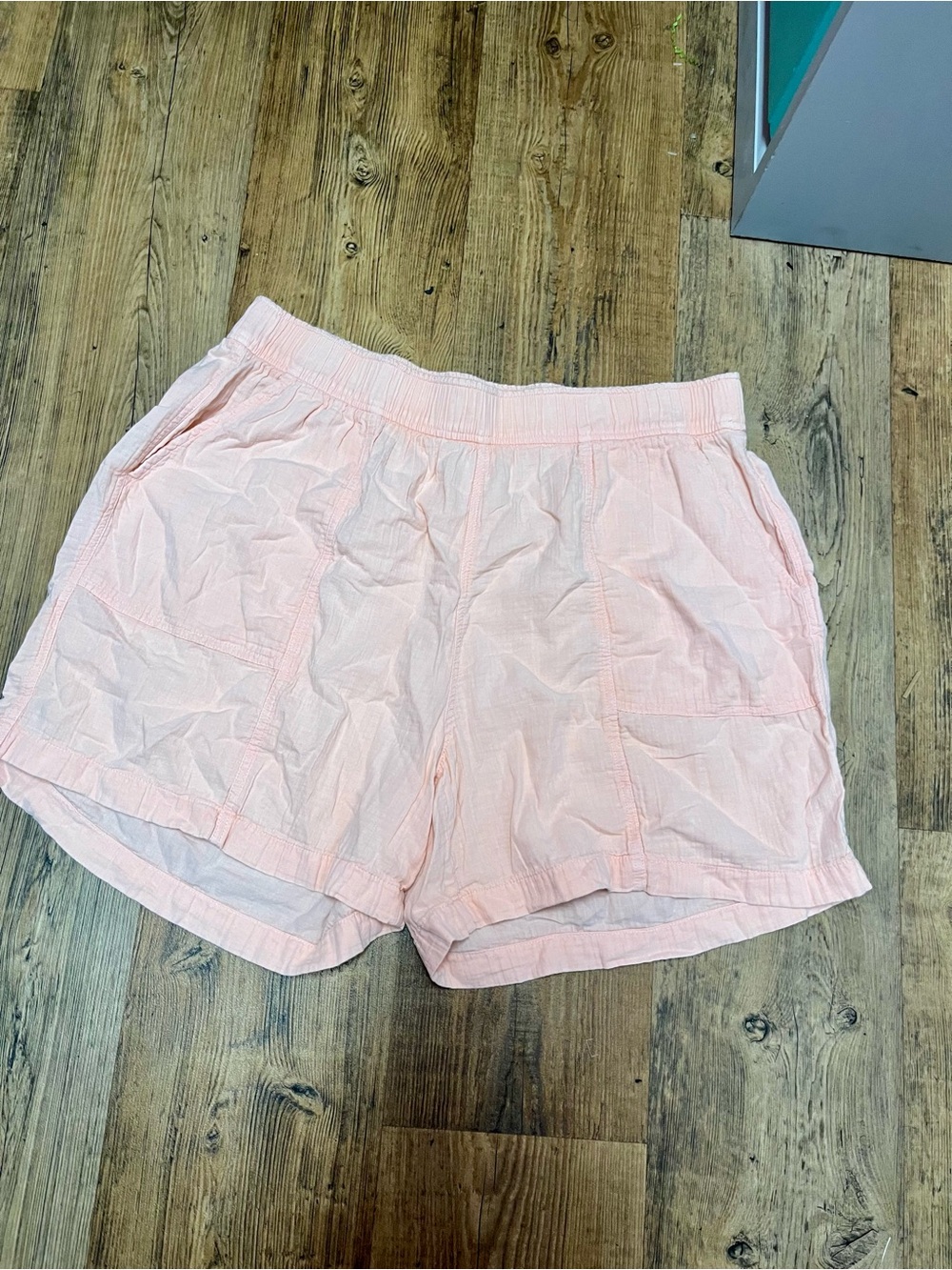 Wonderly Pale Pink Elastic-Waist Athletic Shorts